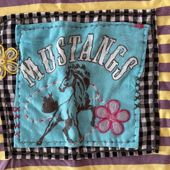 Mini Boden horse girl striped long sleeve t shirt - Picture 2 of 4